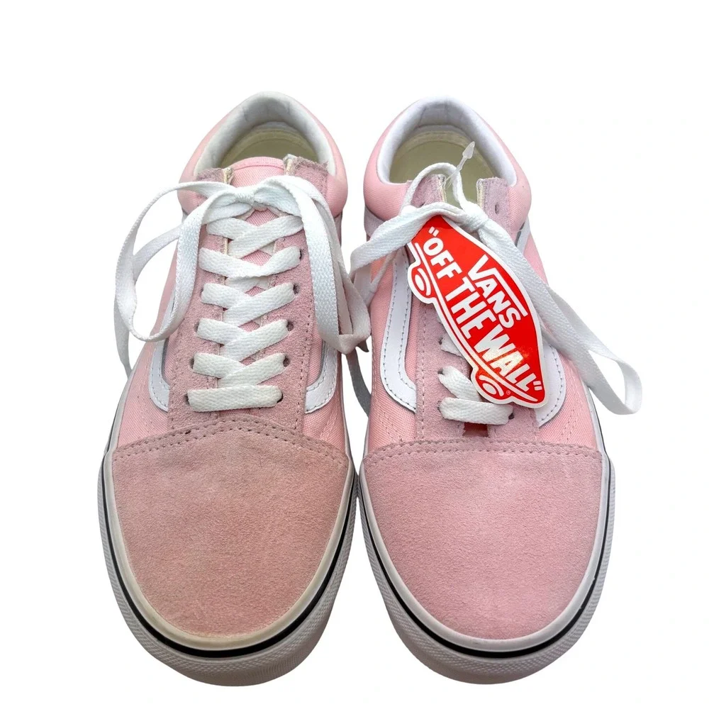 Vans Old Skool Pink Suede Canvas Skate Shoes Womens‎ Sneakers Low Top 7.5 NWT